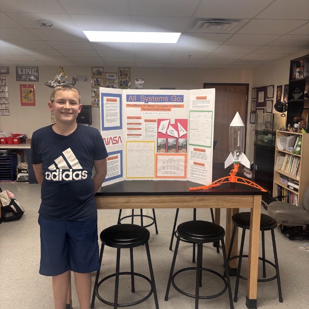 student at science fair