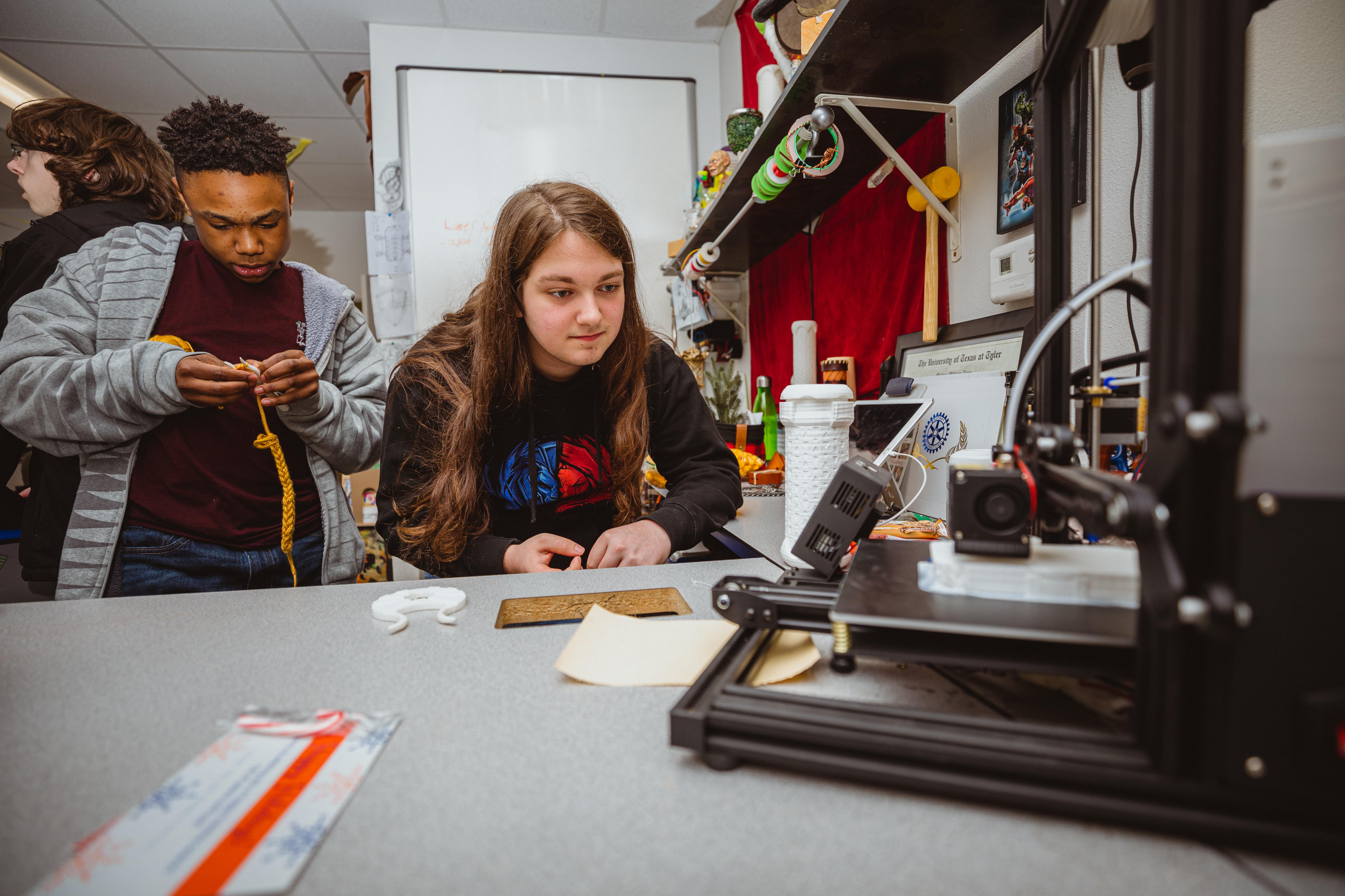 Students in lab
