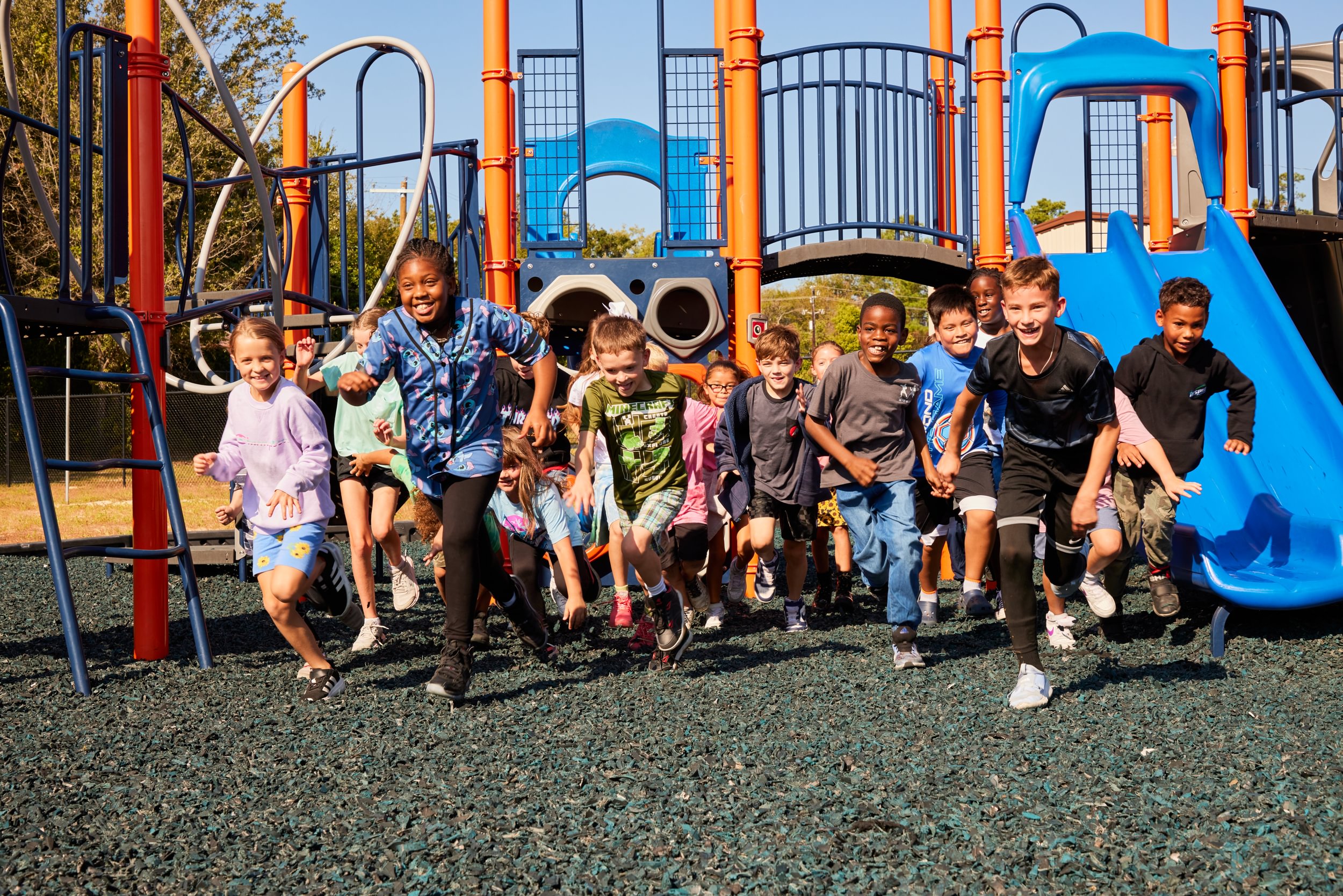 Students on playground