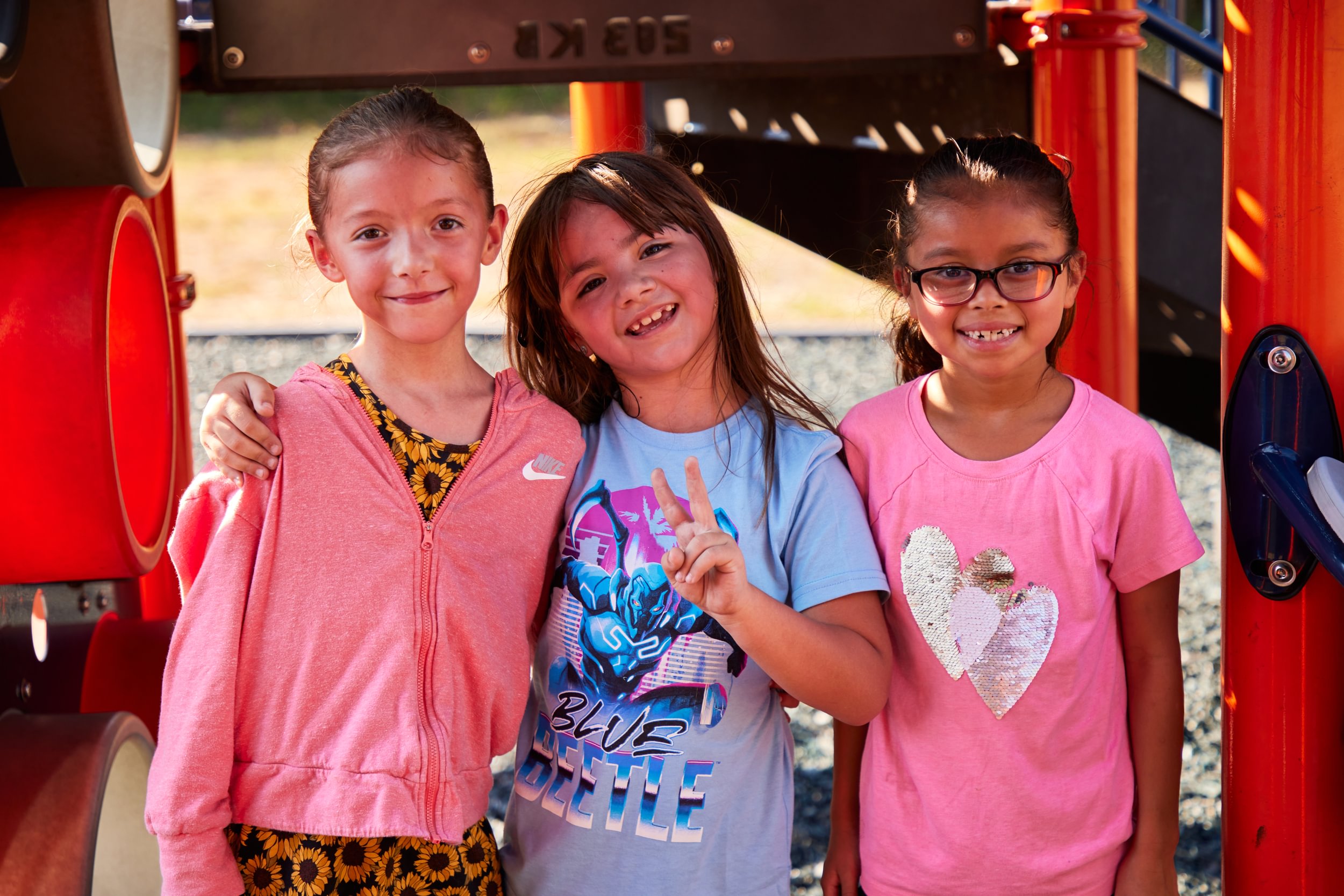 students on playground