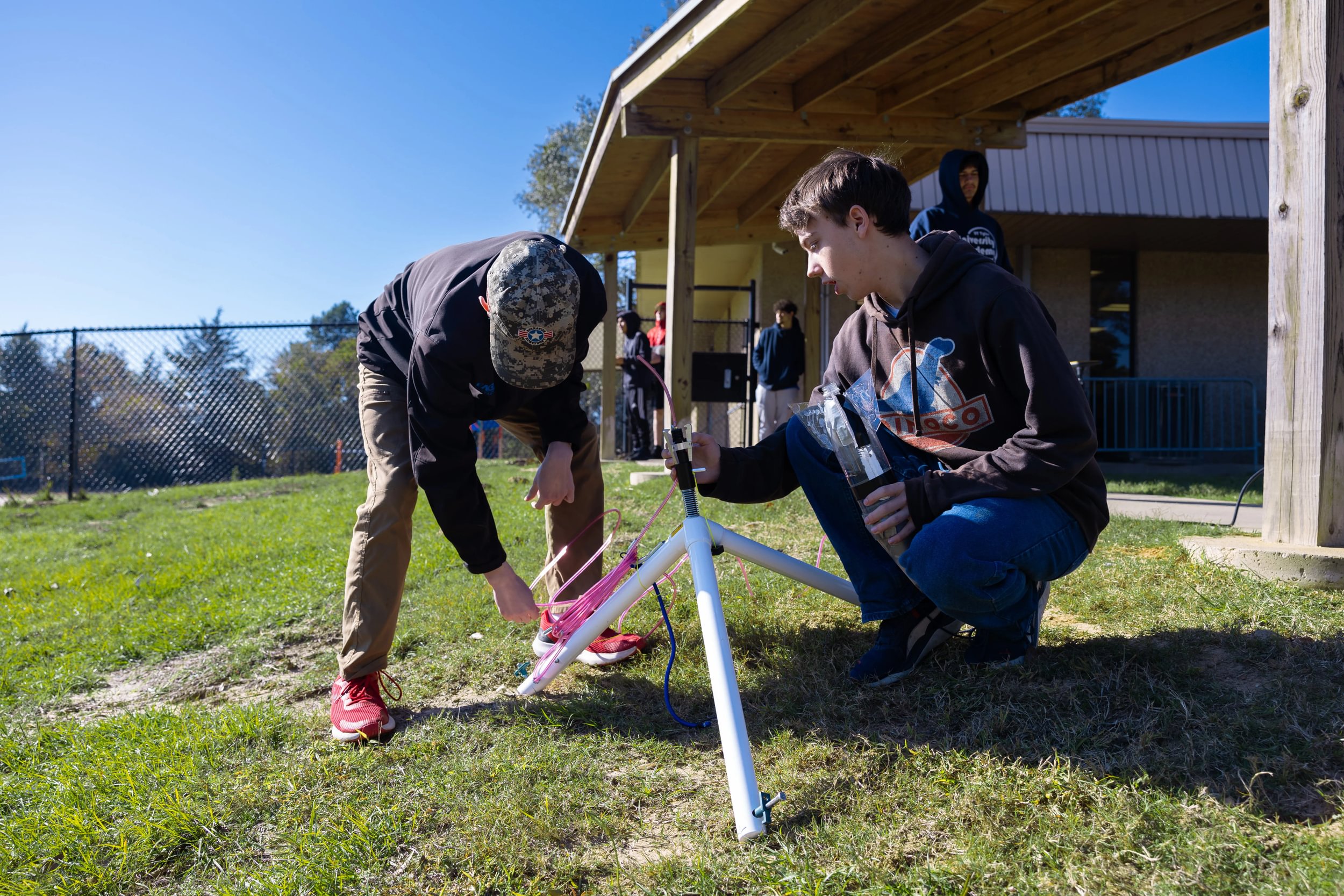 students and rocket project