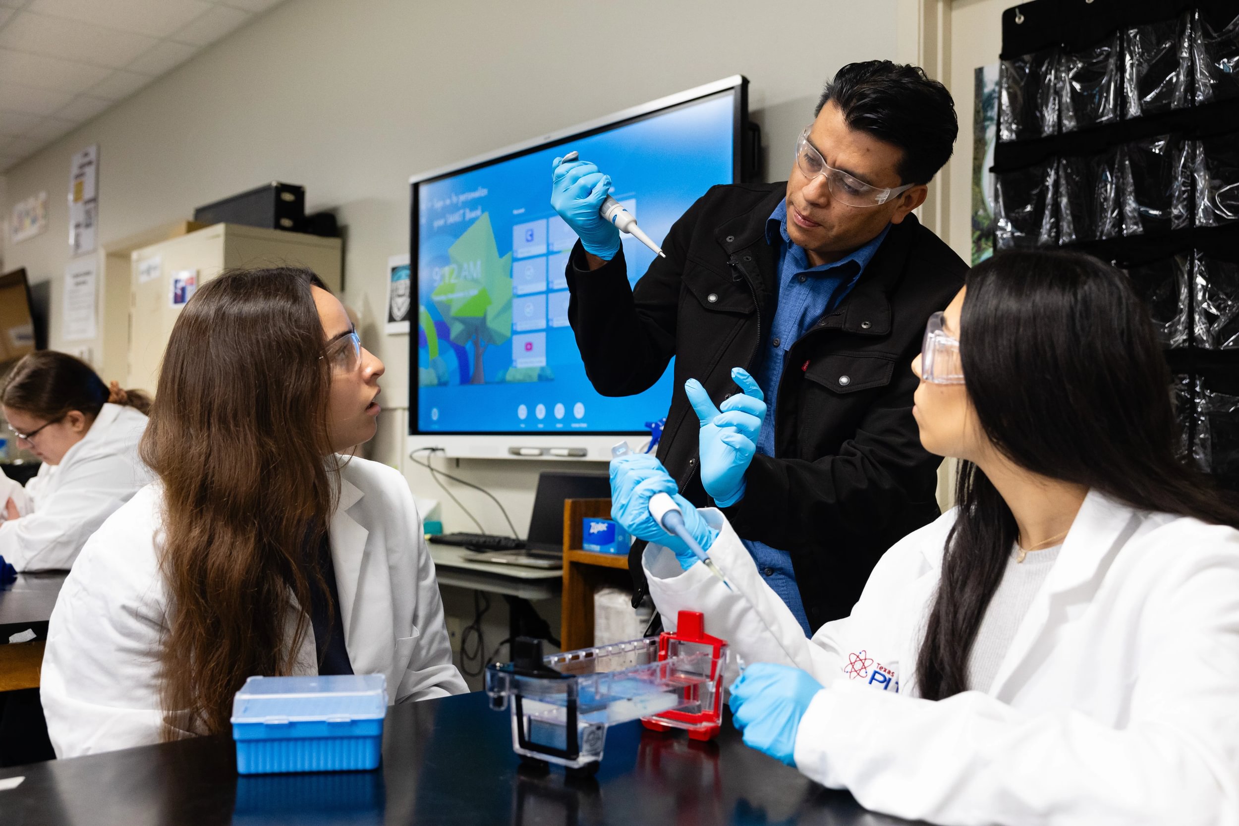 students in lab