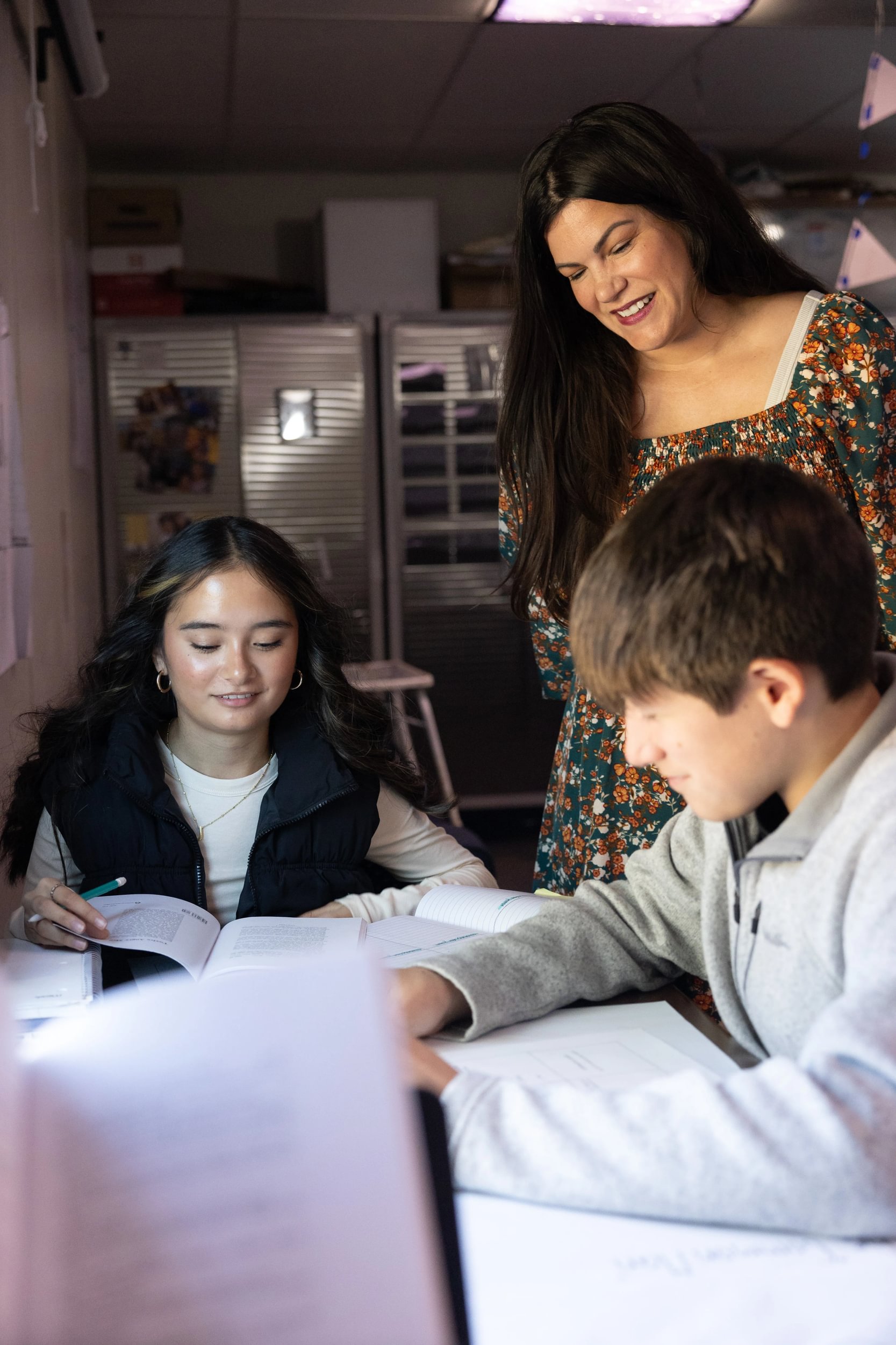 teacher and students